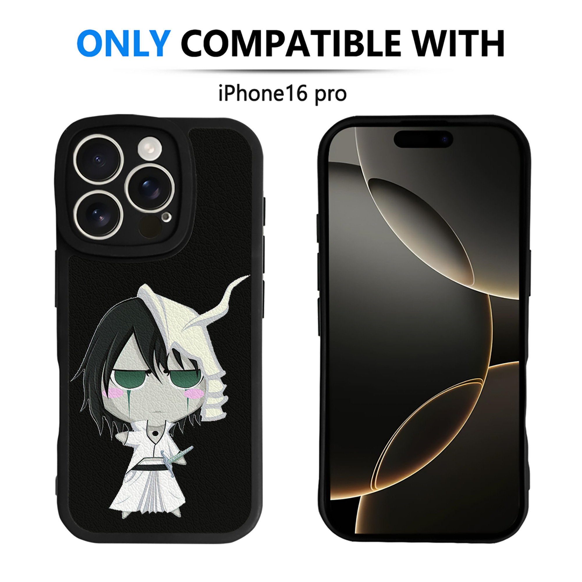 （画像用） ブリーチ ウルキオラ·シファー BLEACH Ulquiorra cifer 【iPhone 16シリーズ対応】シリコンスマホケース（レザー調） 材質：シリコン